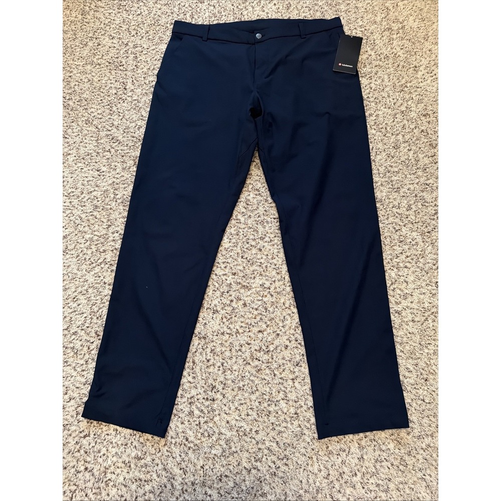 lululemon New ABC Classic-Fit 5 Pocket Pant Sz 38 Navy Blue Polyester